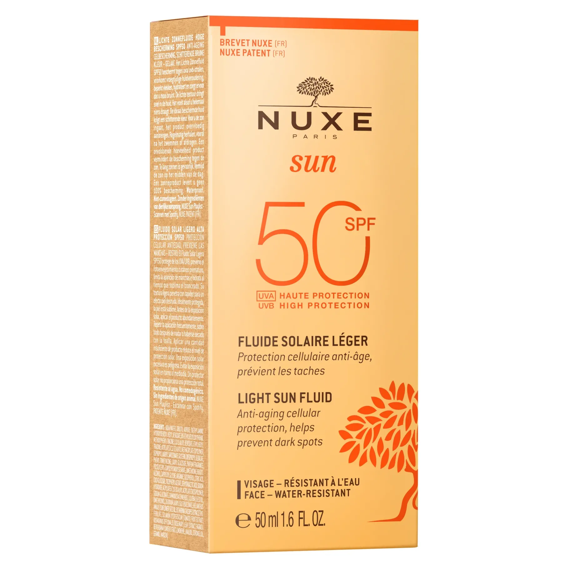 Anti-oxydants|Teint Unifié & Pores Resserreés|NUXE Fluide Léger Haute Protection SPF50