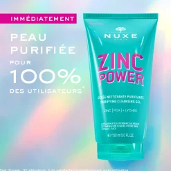 Teint Unifié & Pores Resserreés|Zinc [pca]|NUXE Gelée Nettoyante Purifiante