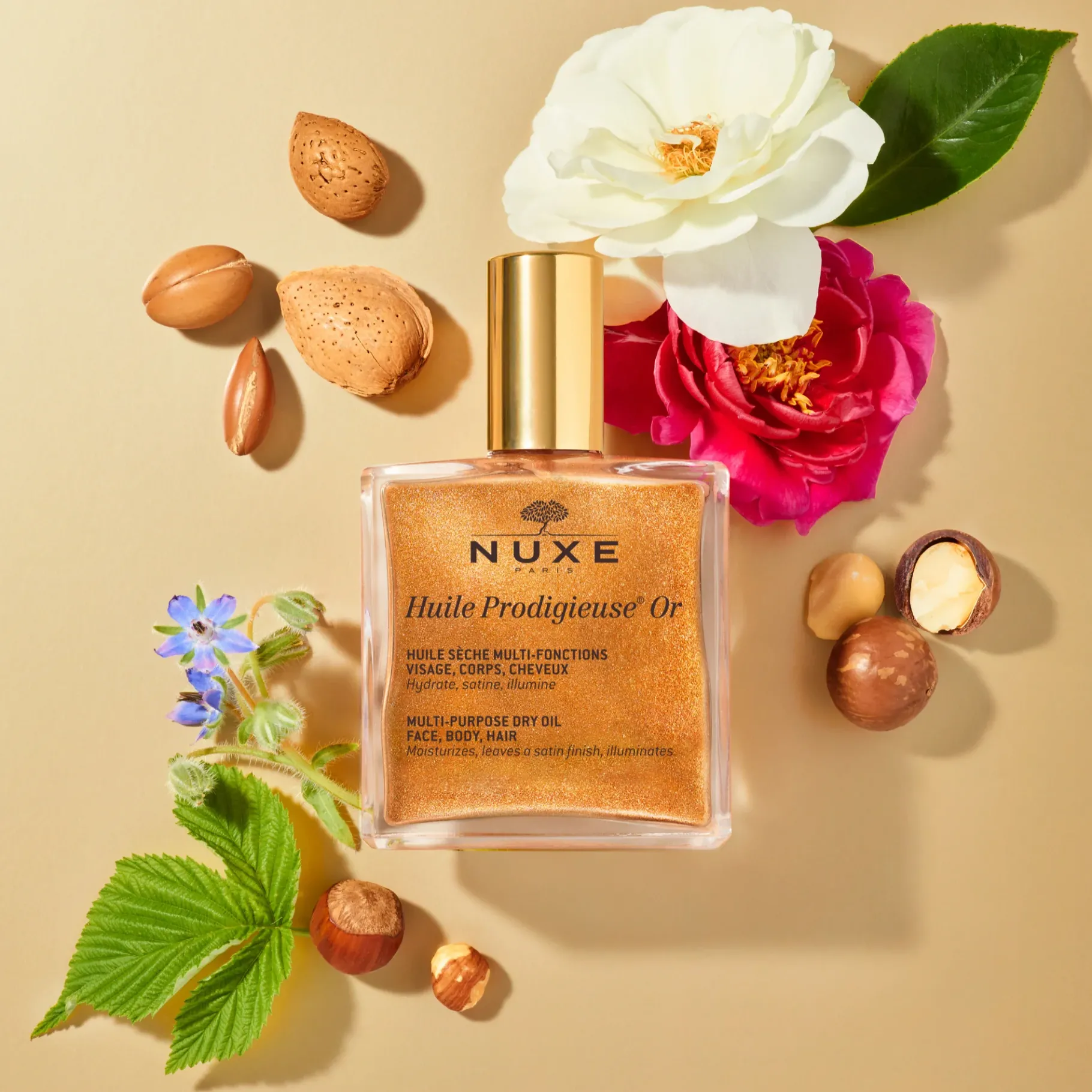 Huiles 100% Végétales|Fermeté & Sublimateur Corps|NUXE Huile Prodigieuse® Or 50 ml