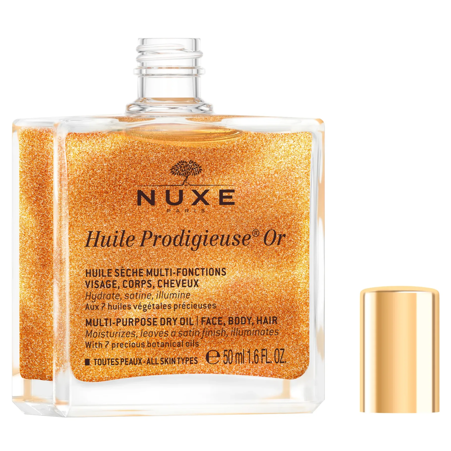 Huiles 100% Végétales|Fermeté & Sublimateur Corps|NUXE Huile Prodigieuse® Or 50 ml