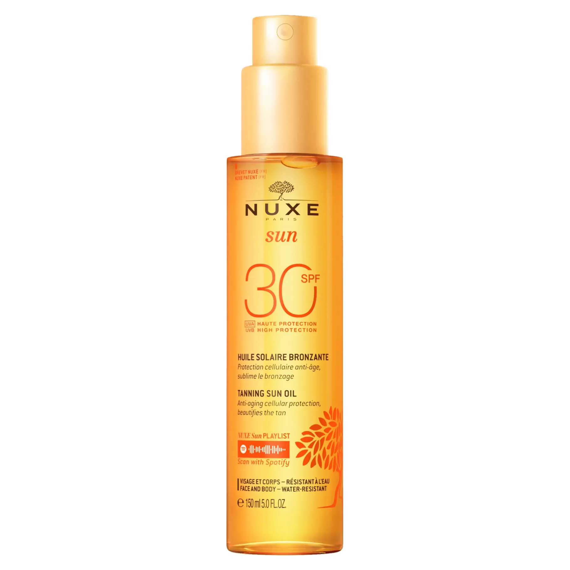 Anti-oxydants|Protection Solaire|NUXE Huile Solaire Bronzante Haute Protection SPF30 visage et corps