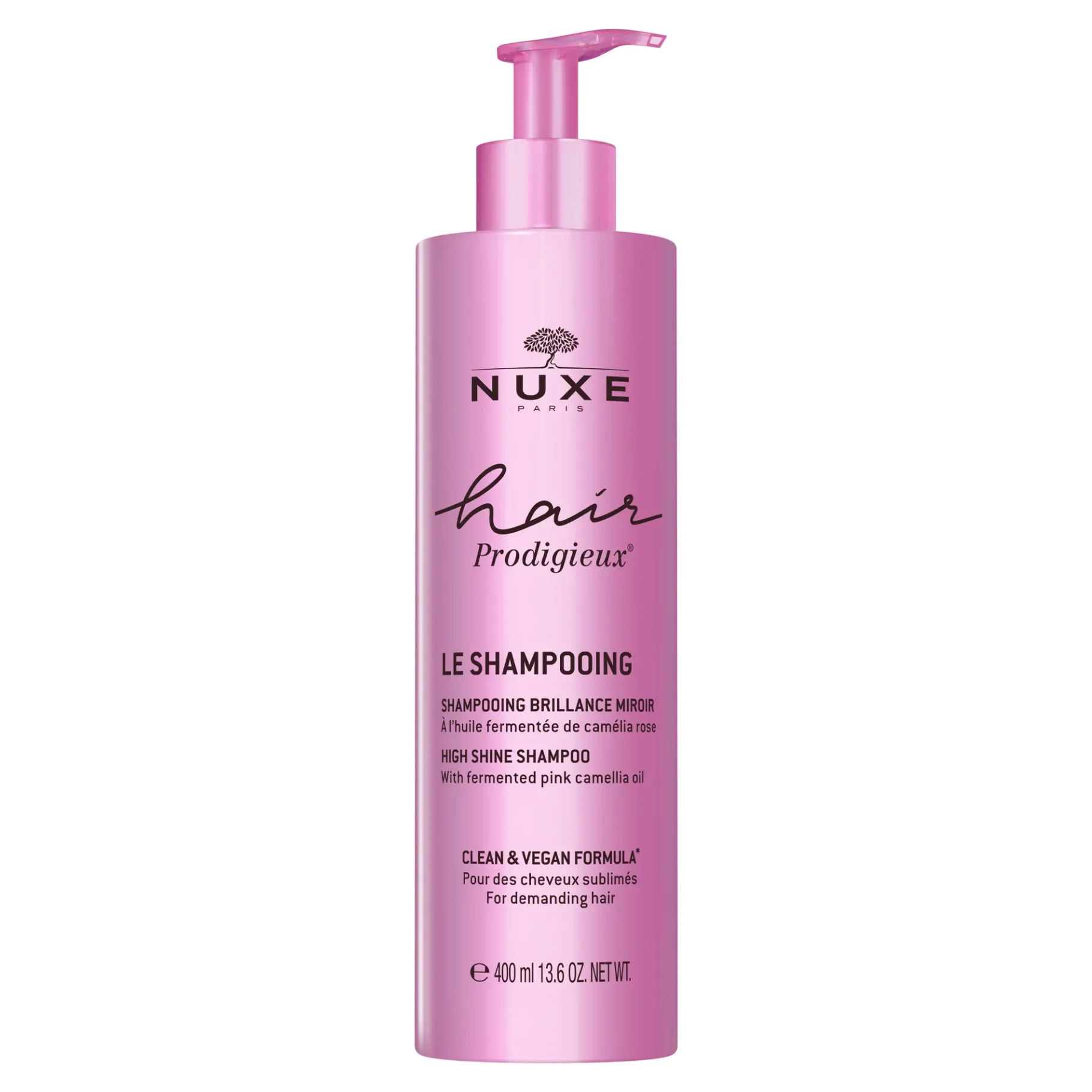 Huiles 100% Végétales|Shampooing|NUXE Le Shampooing Brillance Miroir