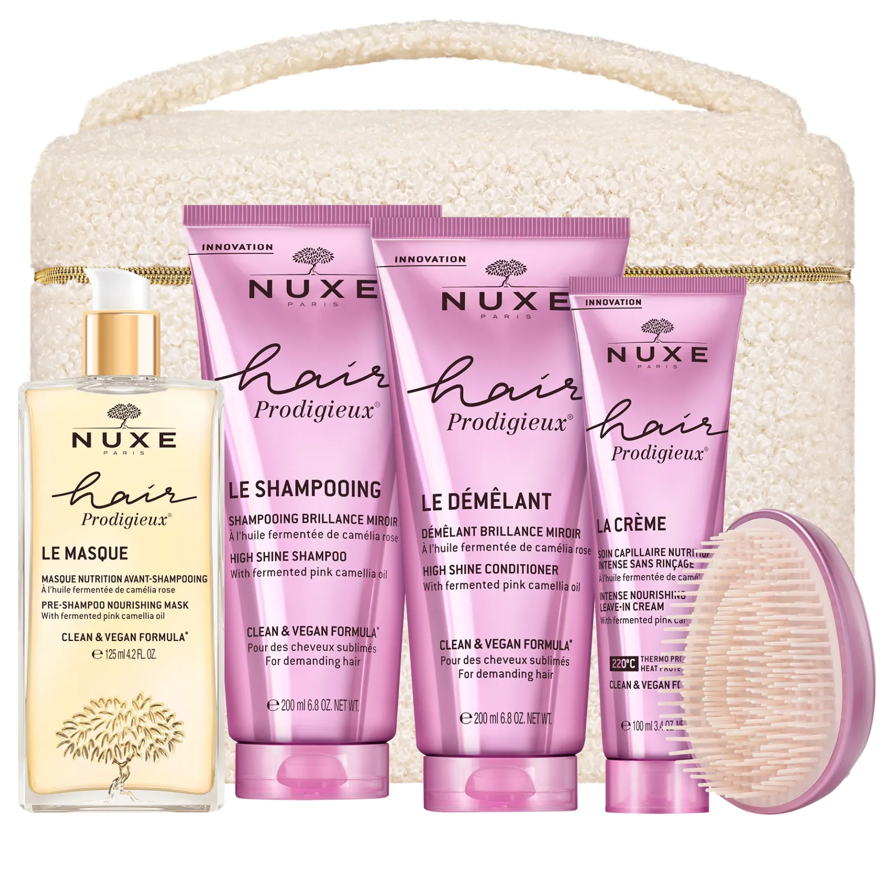 Hydratation|Démêlant|NUXE Routine Brillance Miroir, Hair Prodigieux®