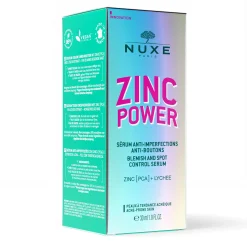 Zinc [pca]|Teint Unifié & Pores Resserreés|NUXE Sérum anti-imperfections anti-boutons - Trousse offerte